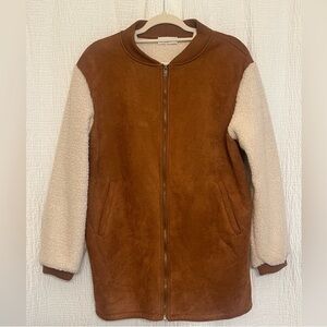 Sage Brown and Cream Teddy Jacket